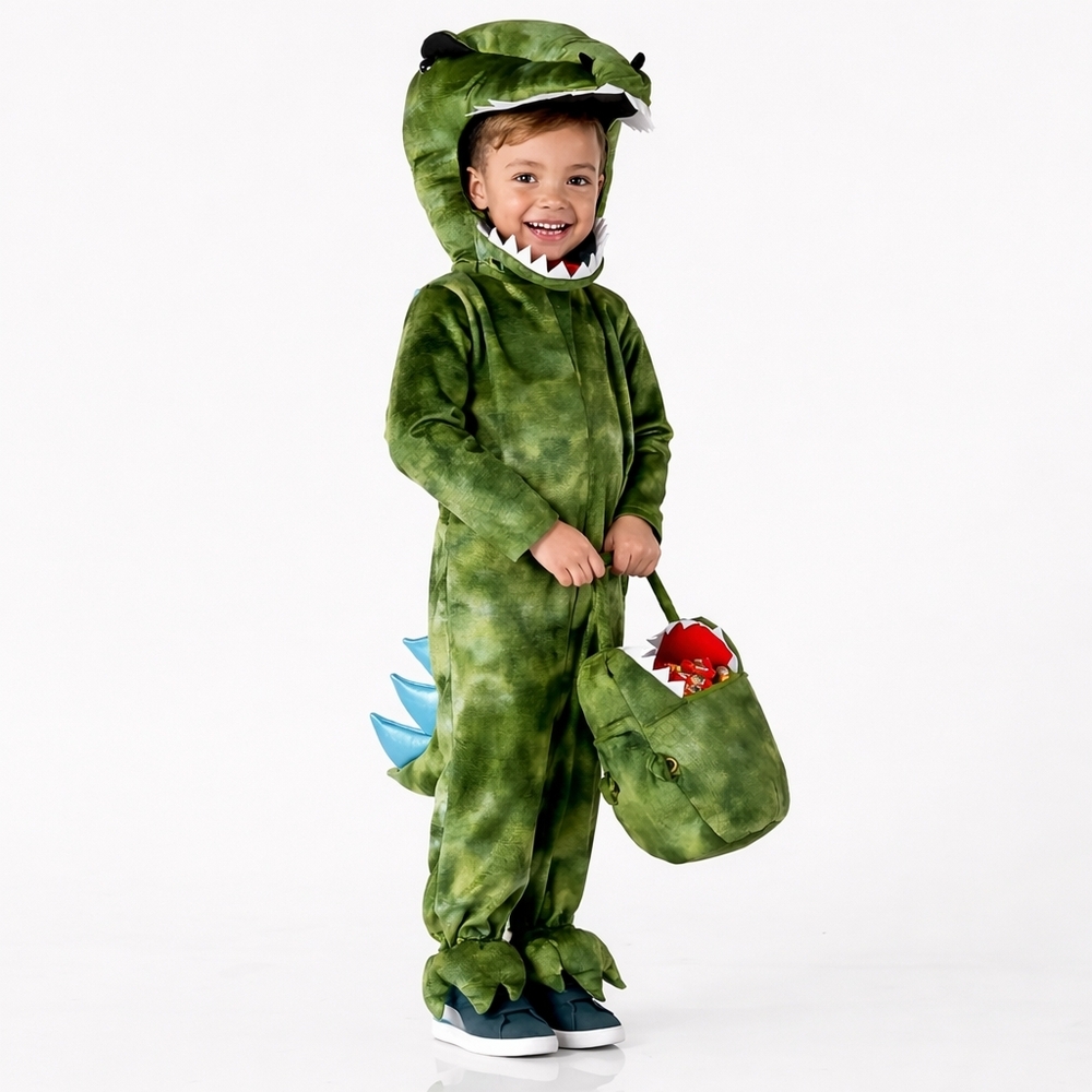Pottery Barn Kids T-Rex Dinosaur Halloween Costume Size 3T NWT Lights Don't Work